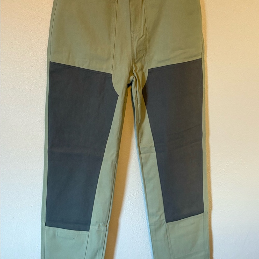 Liquid Lagoon Men's Olive and Gray Cargo Pants 33/34